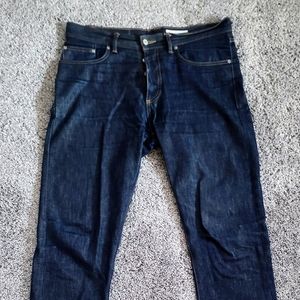 Gustin California Straight Raw Denim Selvedge Jeans Size 34x32